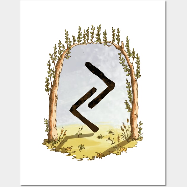 rune jera - magical symbol Wall Art by Karolina Studena-art